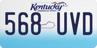 KY license plate 568UVD