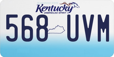 KY license plate 568UVM