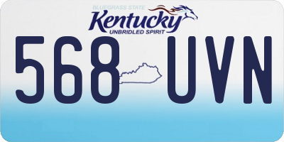 KY license plate 568UVN