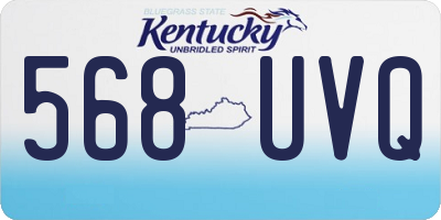 KY license plate 568UVQ