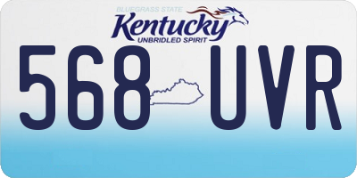 KY license plate 568UVR