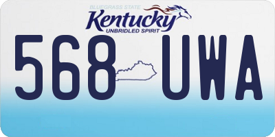 KY license plate 568UWA