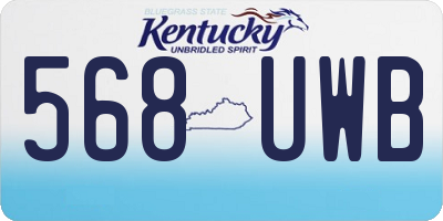 KY license plate 568UWB