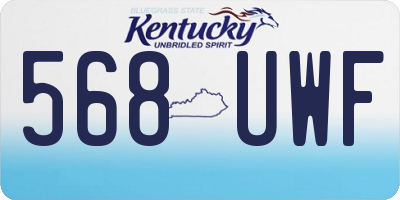 KY license plate 568UWF