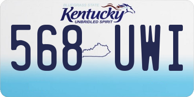 KY license plate 568UWI