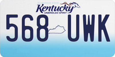 KY license plate 568UWK