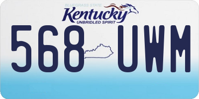 KY license plate 568UWM