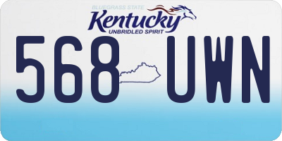 KY license plate 568UWN