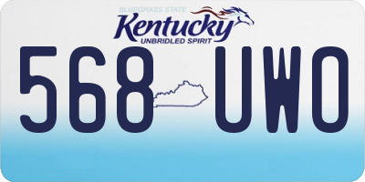 KY license plate 568UWO