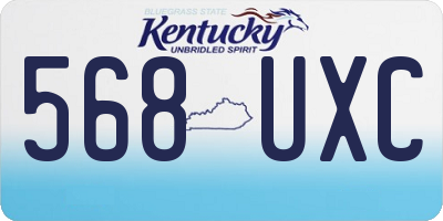 KY license plate 568UXC