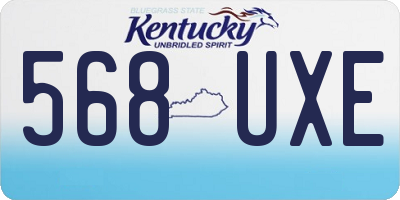 KY license plate 568UXE