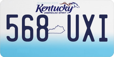 KY license plate 568UXI