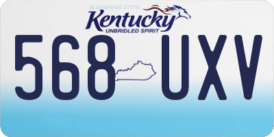 KY license plate 568UXV