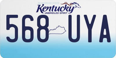 KY license plate 568UYA