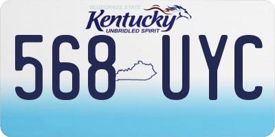 KY license plate 568UYC