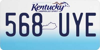 KY license plate 568UYE