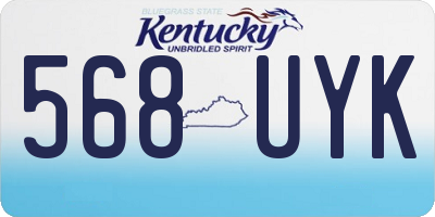 KY license plate 568UYK