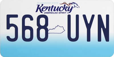KY license plate 568UYN