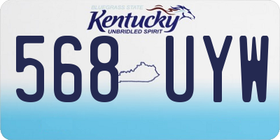 KY license plate 568UYW