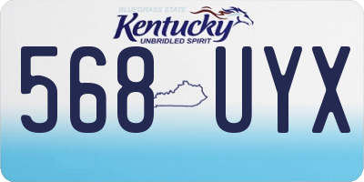 KY license plate 568UYX