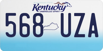 KY license plate 568UZA