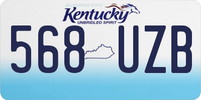 KY license plate 568UZB