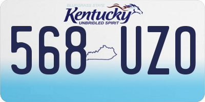 KY license plate 568UZO