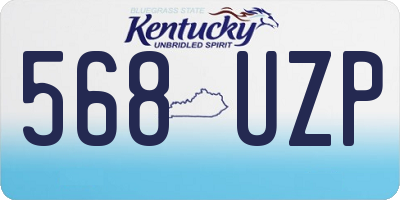 KY license plate 568UZP