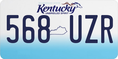 KY license plate 568UZR