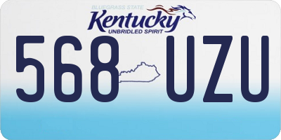 KY license plate 568UZU