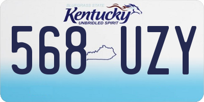 KY license plate 568UZY