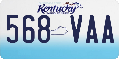 KY license plate 568VAA