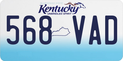 KY license plate 568VAD
