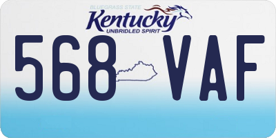 KY license plate 568VAF