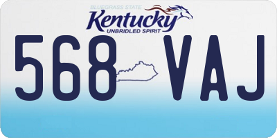 KY license plate 568VAJ