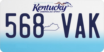 KY license plate 568VAK