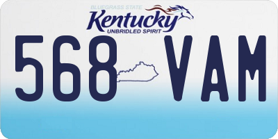 KY license plate 568VAM