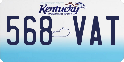 KY license plate 568VAT