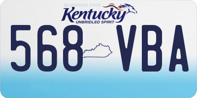 KY license plate 568VBA