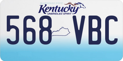 KY license plate 568VBC