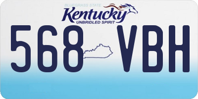 KY license plate 568VBH