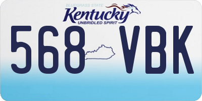 KY license plate 568VBK