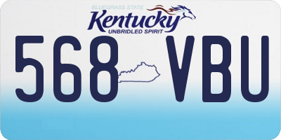 KY license plate 568VBU