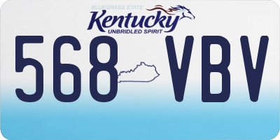 KY license plate 568VBV