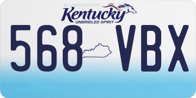 KY license plate 568VBX