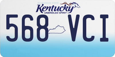 KY license plate 568VCI