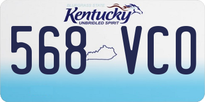 KY license plate 568VCO