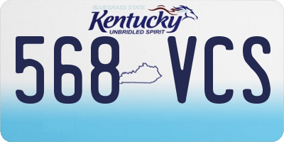 KY license plate 568VCS