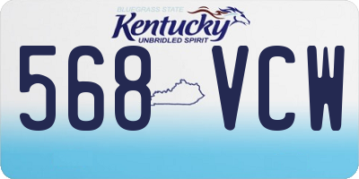 KY license plate 568VCW