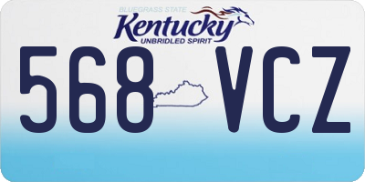 KY license plate 568VCZ